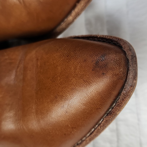 Madewell Charley Size 8.5 M Chestnut Brown Leather Booties Zip Cowboy Western - Picture 5 of 14